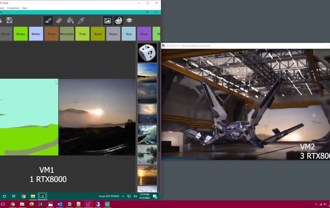 NVIDIA prototypes GauGAN and Omniverse working together