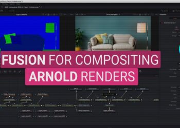 Cinema 4d, Arnold Renderer and Fusion workflow for compositing 3d Renders