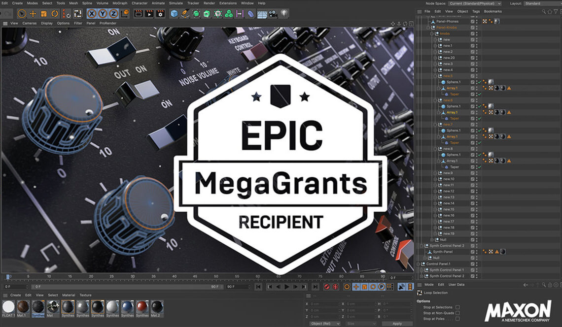 MAXON receives Epic Megagrant