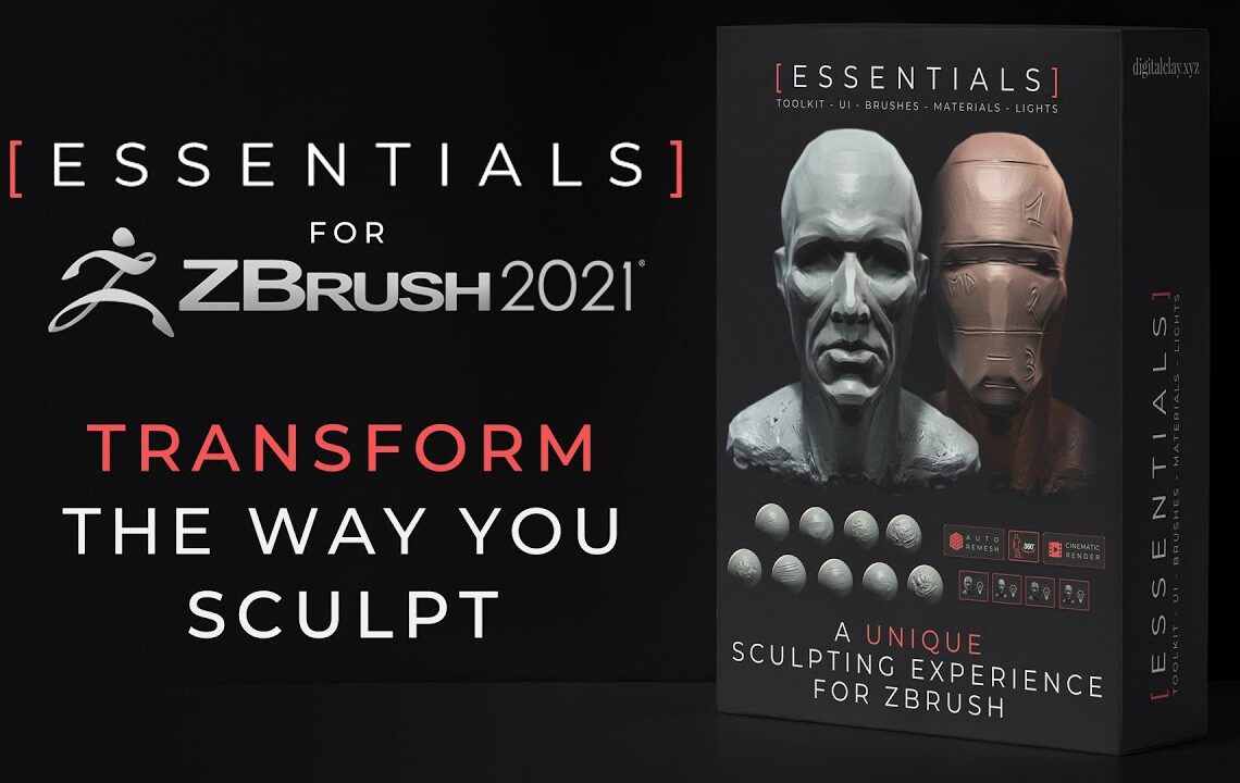 Digital Clay Essentials toolkit for ZBrush
