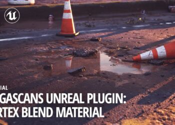 Megascans plugin for Unreal updated with a revamped vertex blend material