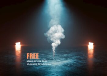 5 free seamless looping steam VDB assets