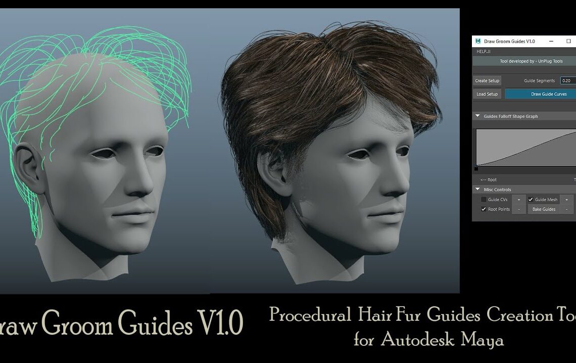 DrawGroomGuides Tool for Maya