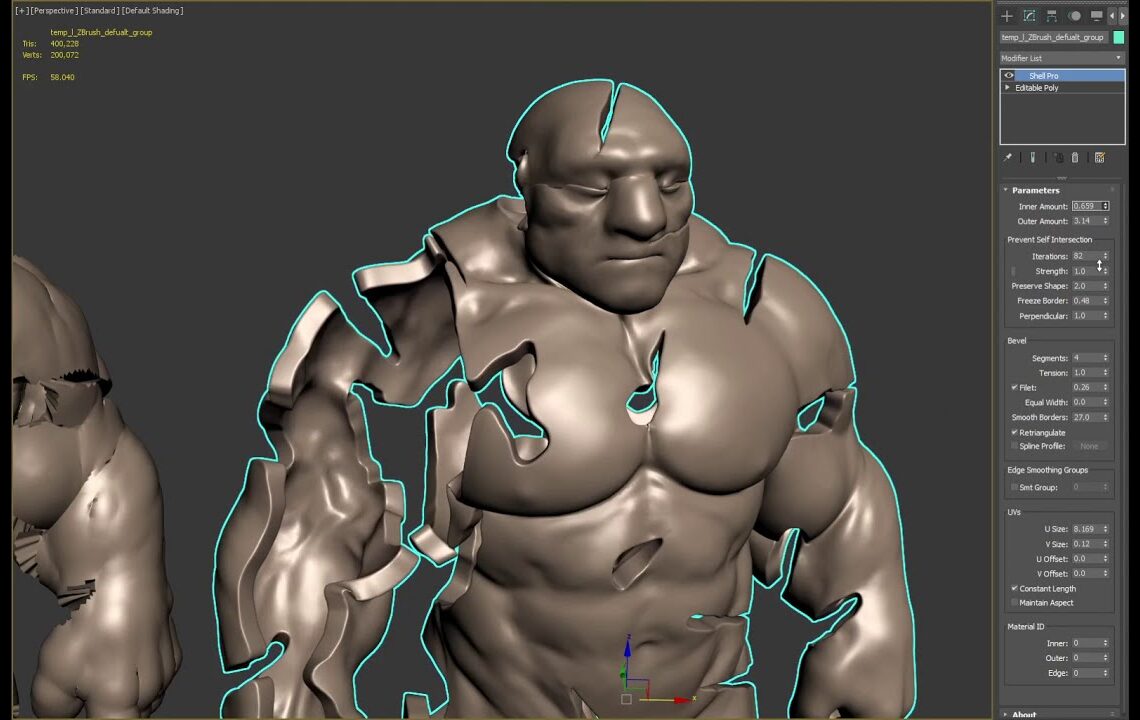 Shell Pro modifier for 3ds Max