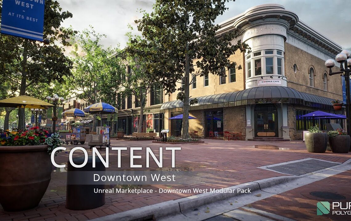 Downtown West Modular Pack – free UE4 environment