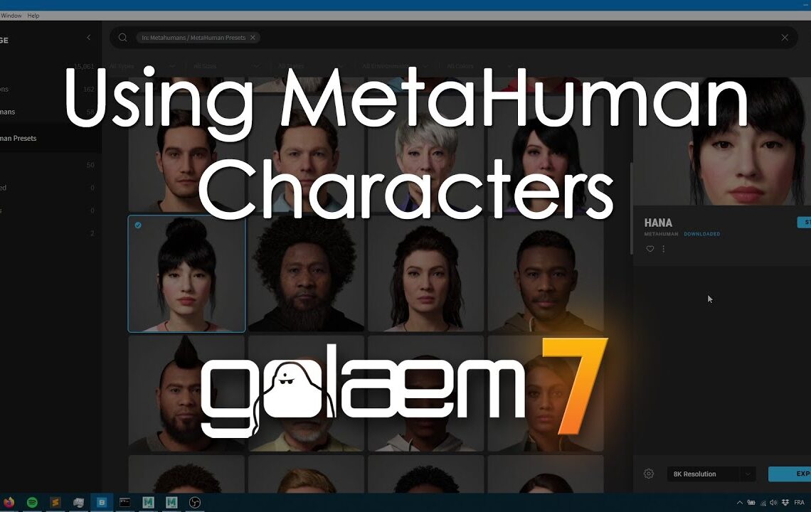 Using MetaHuman Characters with Golaem