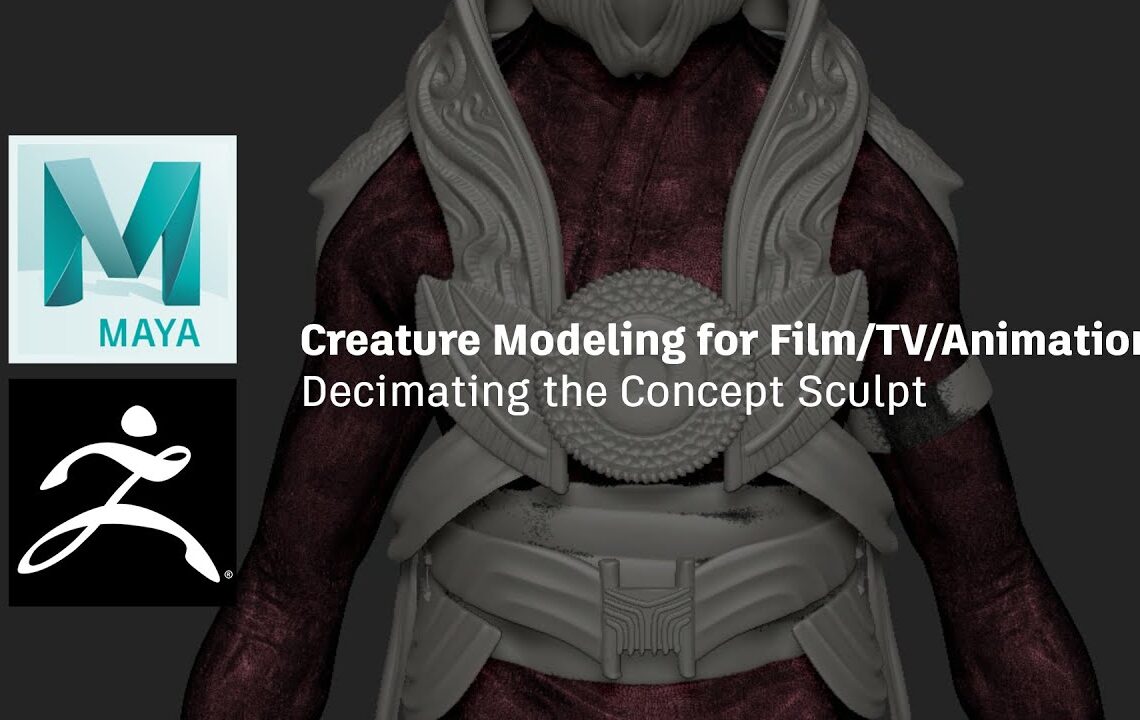 Creature modelling for film with Maya and ZBrush