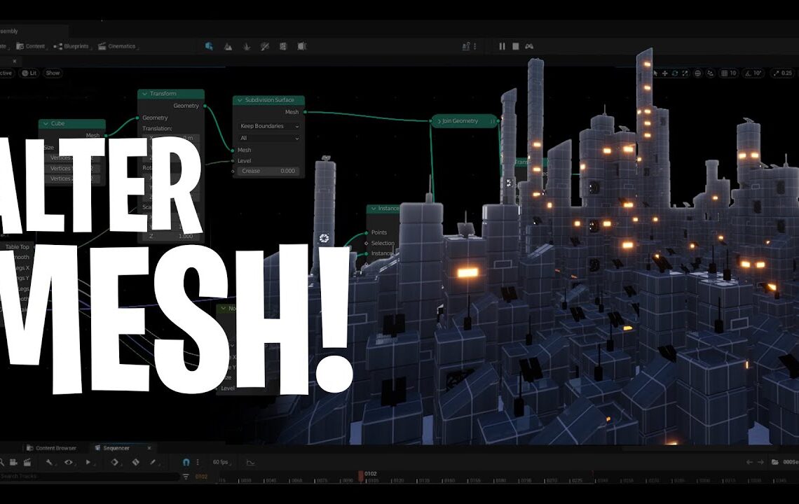 Blender 3.0 Geometry Node Engine for Unreal