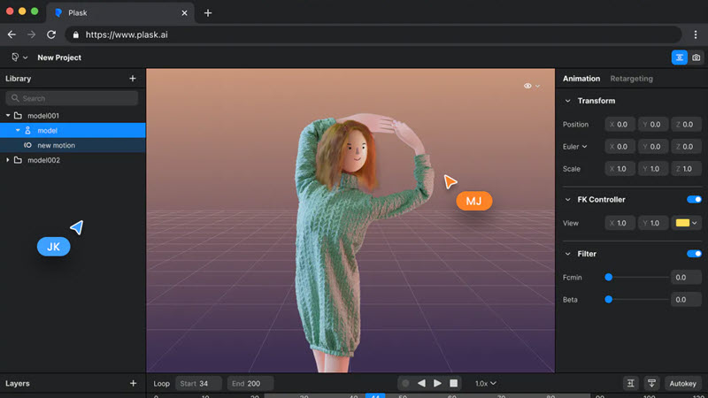 Plask – AI Motion Capture and 3D Animation Tool