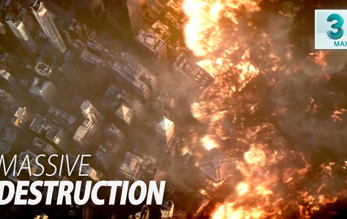 Massive fire destruction with 3ds Max and Phoenix FD