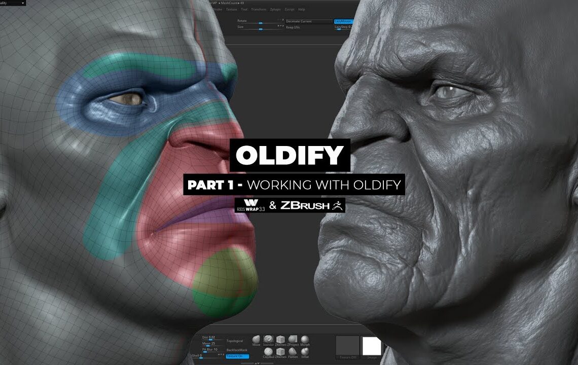 Age characters with Oldify in ZBrush