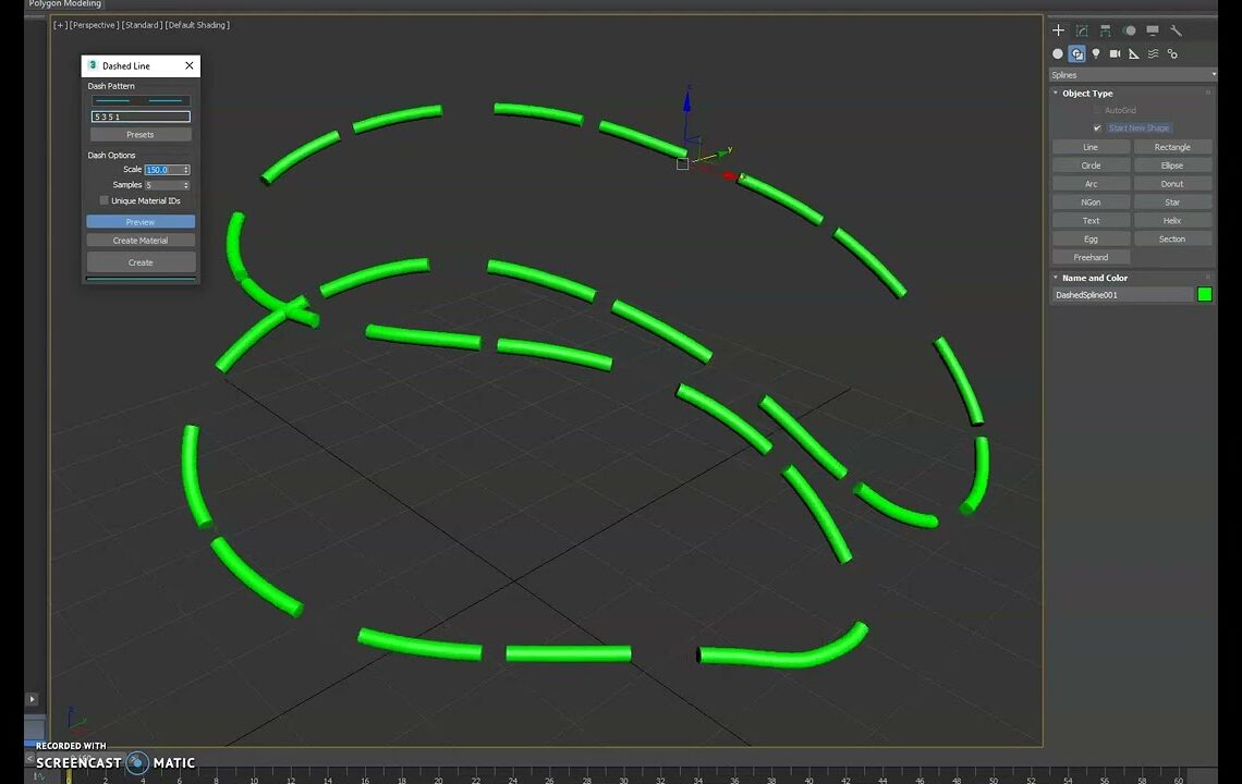 Dashed Spline for 3ds Max
