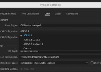 After Effects gets OpenColorlO and ACES colour management