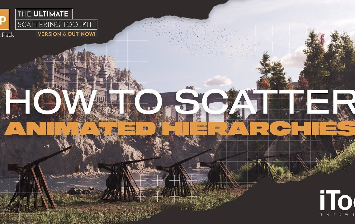 Scattering animated hierarchies with Forest Pack