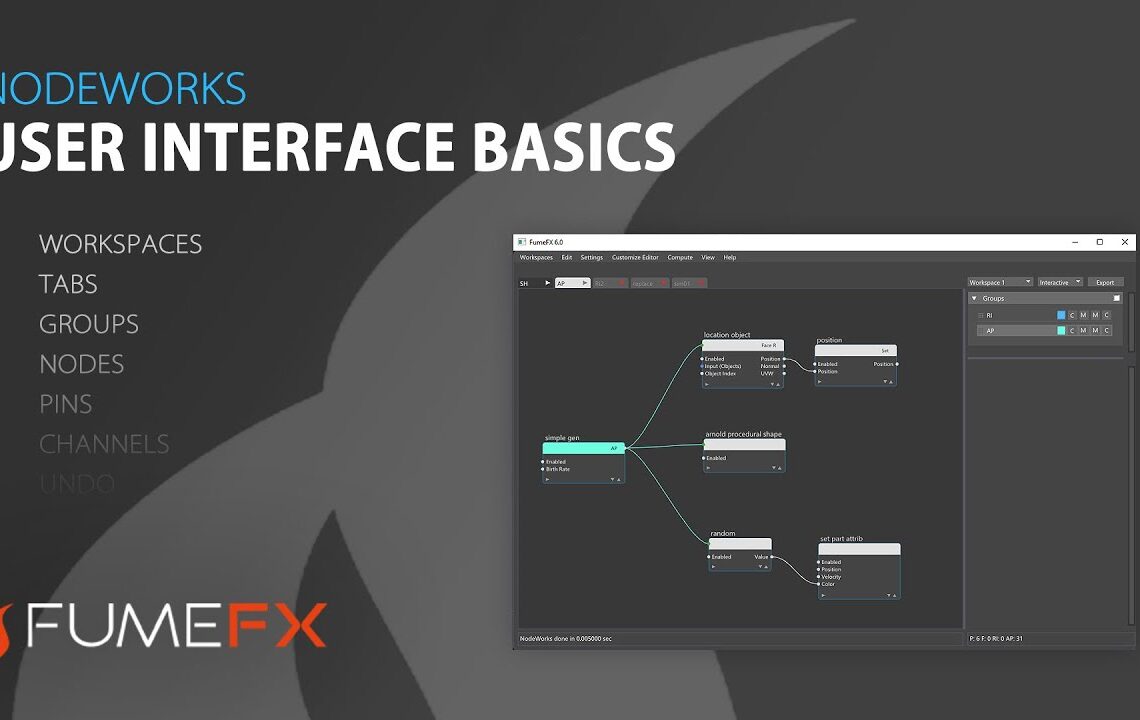 FumeFX 6 NodeWorks user interface basics