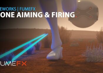 FumeFX drone aiming and firing tutorial for 3ds Max and Arnold