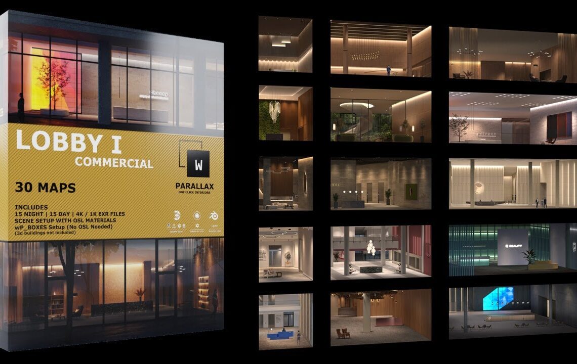 wParallax Lobby collection – create interiors with a single polygon