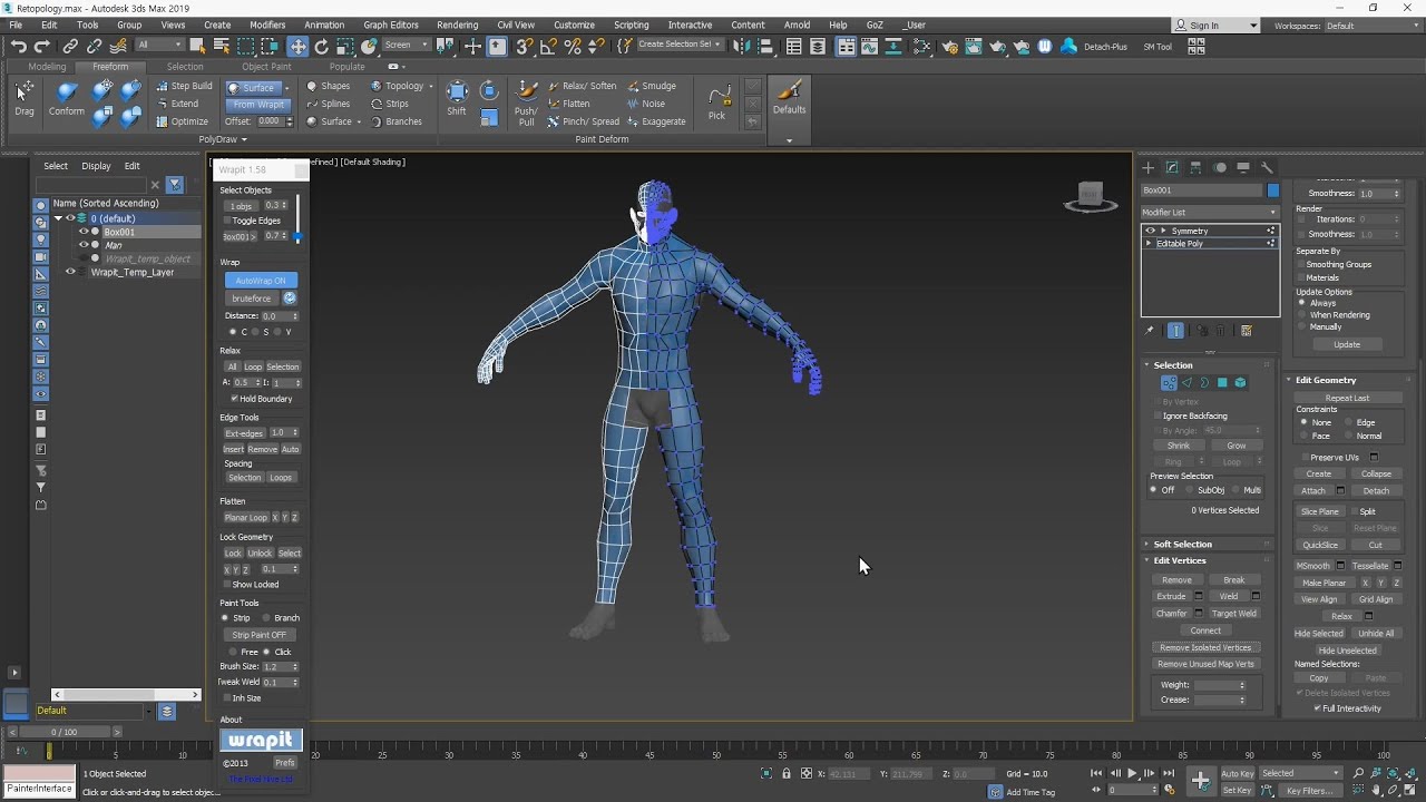 Wrapit Retopology Tool For 3ds Max Now Free For All Users - CGPress