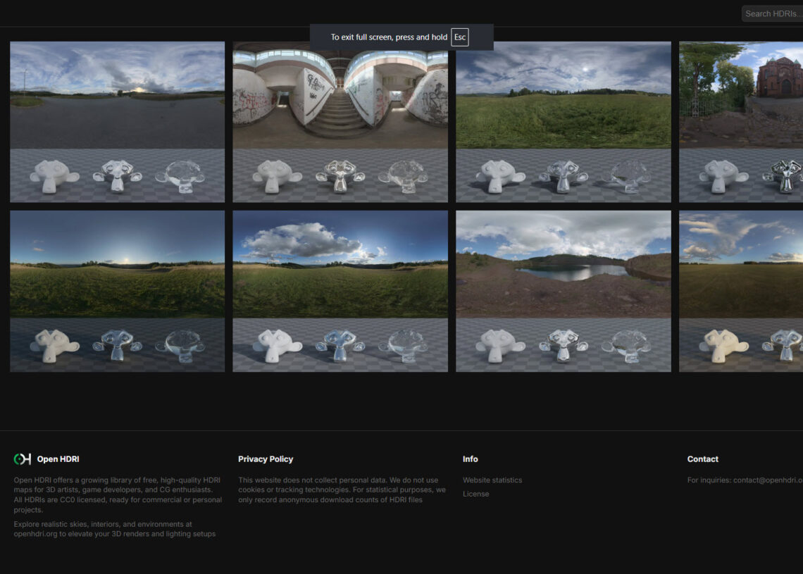 OpenHDRI launches free CC0 library