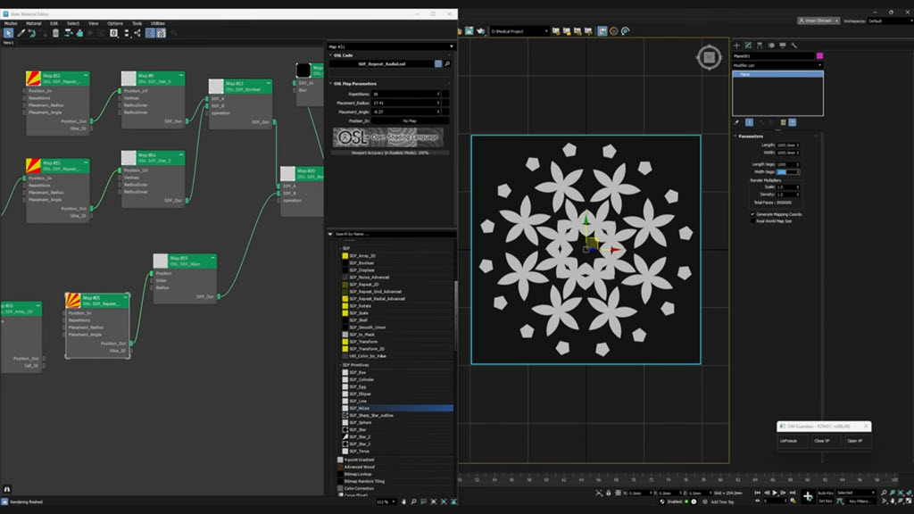OSL-SDF brings signed distance field tools to 3ds Max