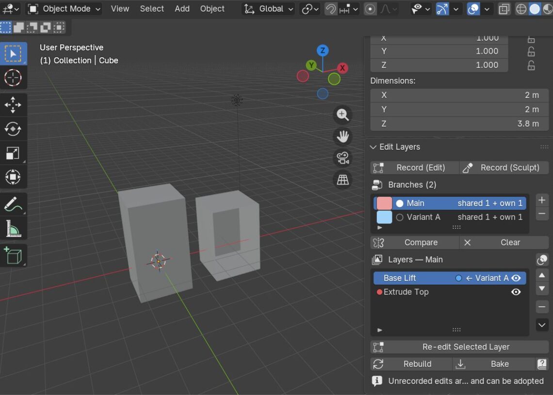 Edit Layers for Blender