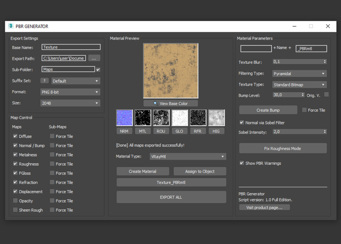 PBR Generator turns complex shading networks into optimized materials