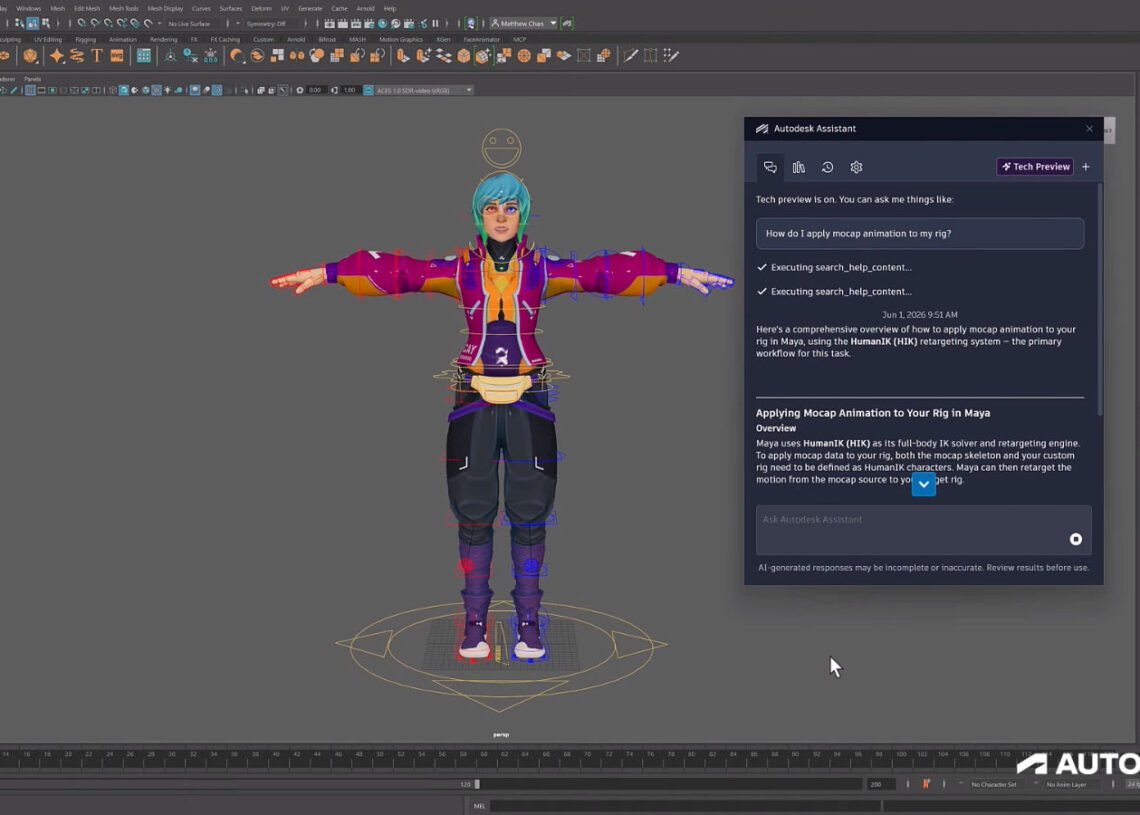 Autodesk AI assistants for 3ds Max and Maya