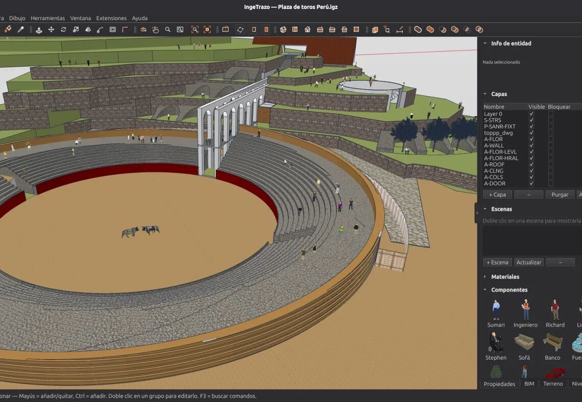 IngeTrazo open source 3D modeler for architecture, engineering and design